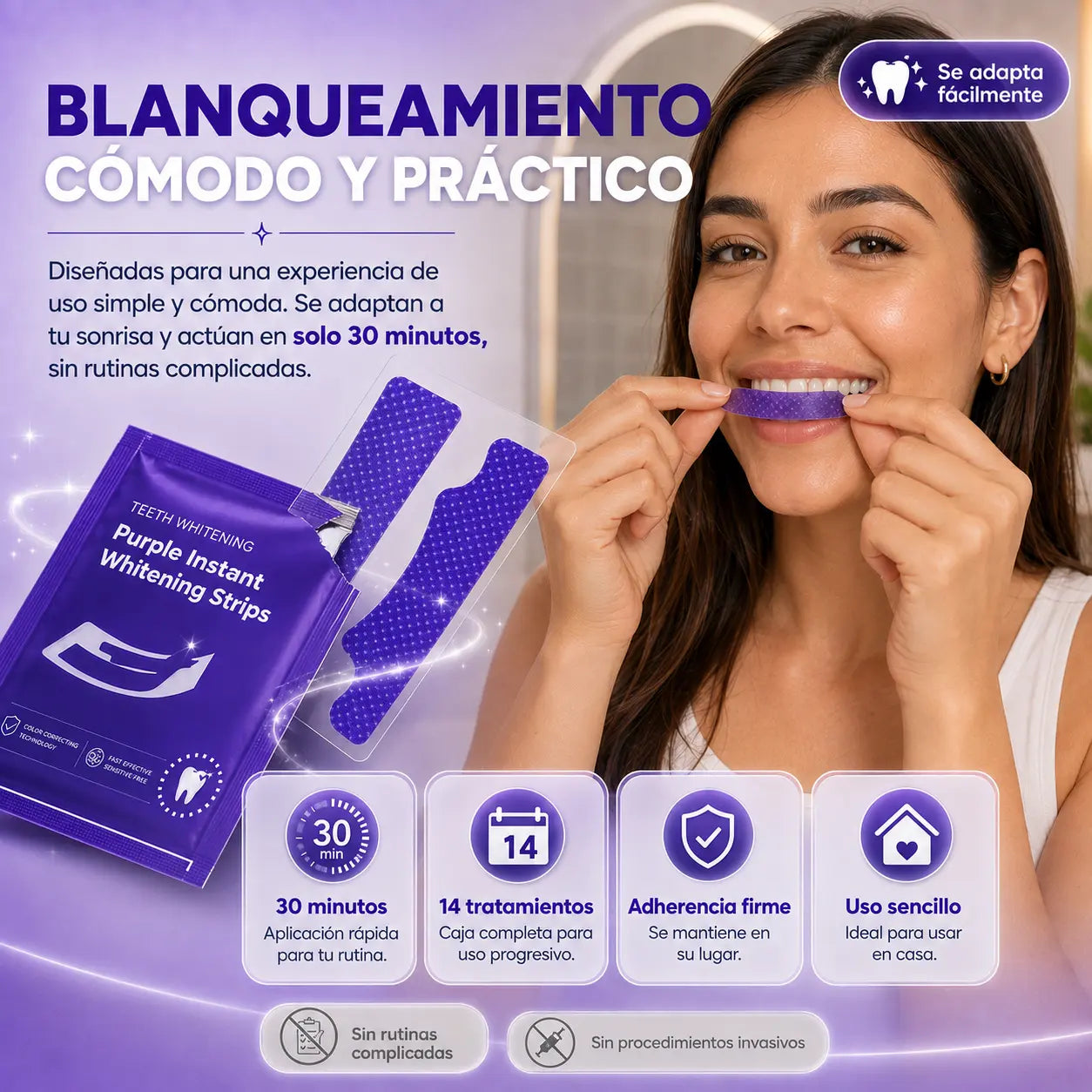 WhiteGlow™ – Tiras Blanqueadoras Dentales 14 Días