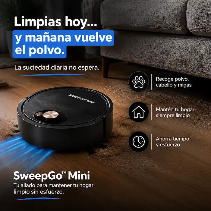 SweepGo™ Mini | Limpieza automática mientras tú disfrutas tu tiempo