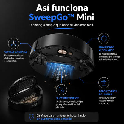 SweepGo™ Mini | Limpieza automática mientras tú disfrutas tu tiempo