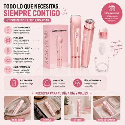 Dual Beauty Shaver™ | Depilación suave y precisa en minutos