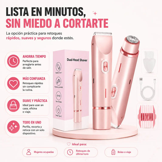 Dual Beauty Shaver™ | Depilación suave y precisa en minutos