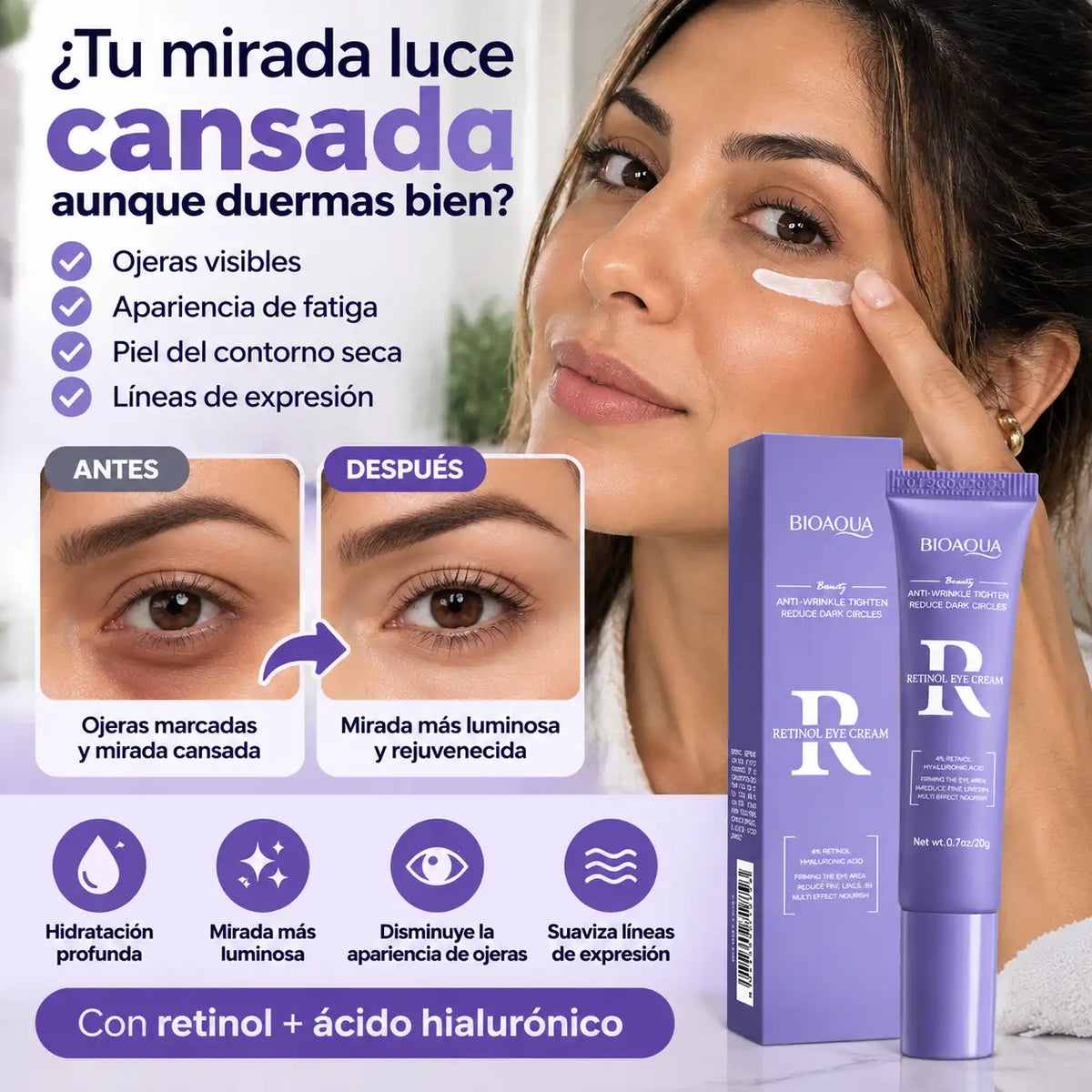 Crema Anti-Ojeras Bioaqua 2x1