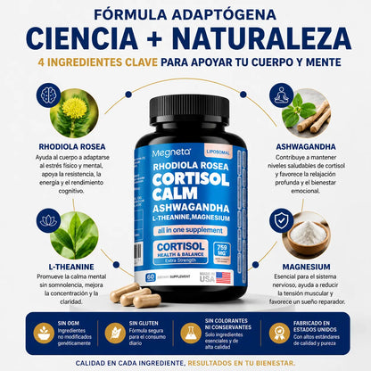 Cortisol Calm™ | Calma mental, enfoque y equilibrio para días de alto estrés