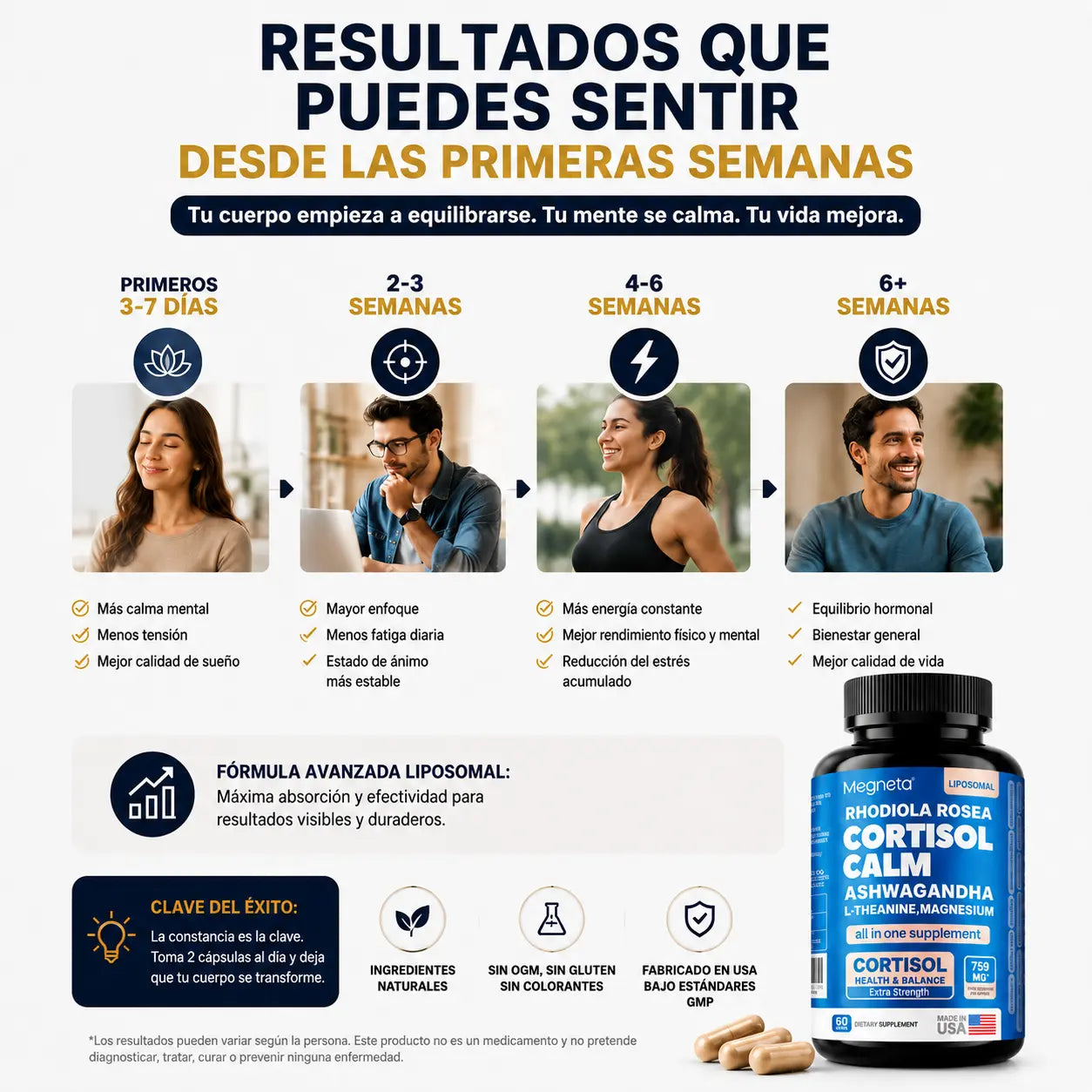 Cortisol Calm™ | Calma mental, enfoque y equilibrio para días de alto estrés